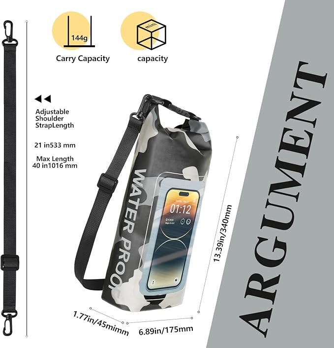 IP68 Waterproof Dry Bag, 2L - Image 2
