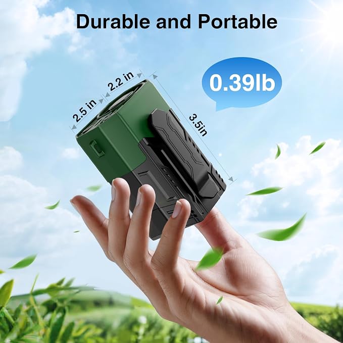 Portable Fan 4000mAh Rechargeable, 4 Speeds 13000RPM Strong Airflow, Personal - Image 7