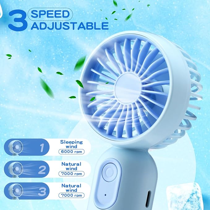 Rossesay 48 Pcs Mini Portable Fan Bulk Cute Handheld Lightweight Small Little - Image 3