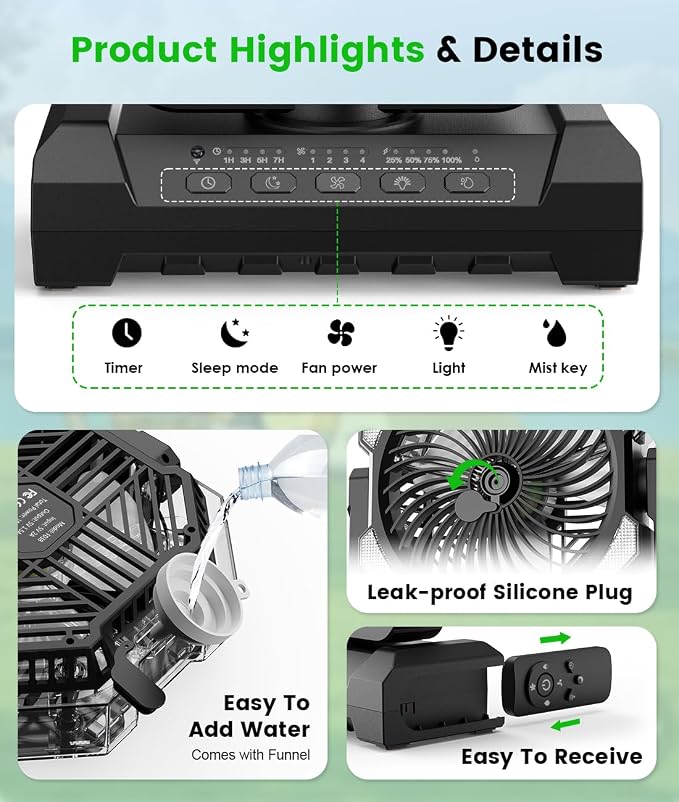 Camping Misting Fan - Image 9