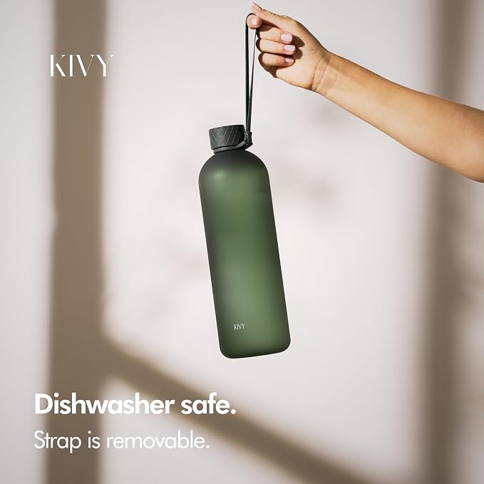 KIVY Large Water Bottle 50oz Fits Backpack & Cupholder - Image 3