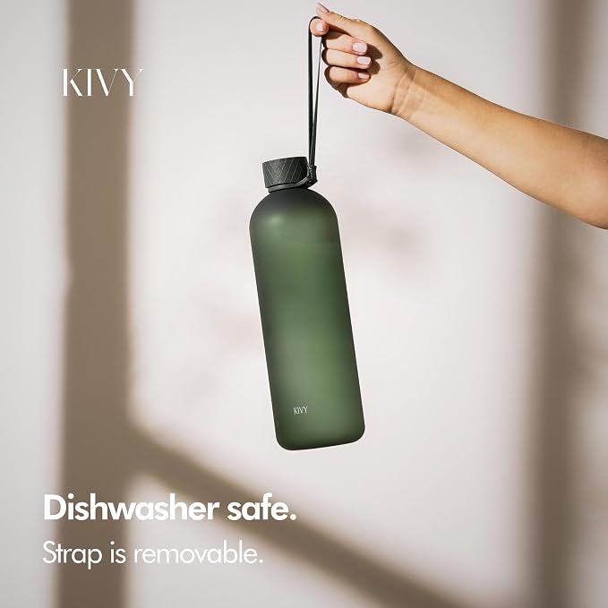 KIVY Large Water Bottle 50oz Fits Backpack & Cupholder - Image 3