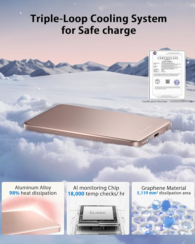 ULiXWH for Magsafe Portable Charger for iPhone, 2026 Upgrade 5000mAh Fast - Image 4