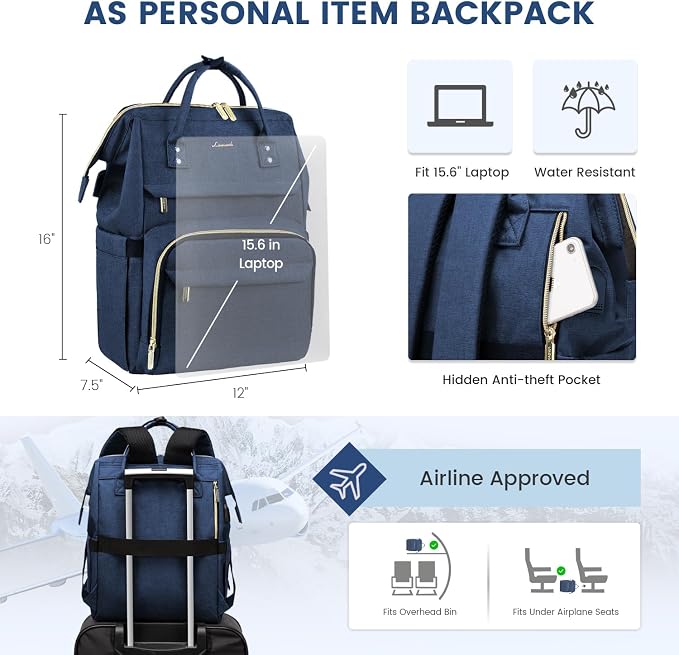 LOVEVOOK College Laptop Backpack, 15.6 Inch Travel Backpack - Image 4