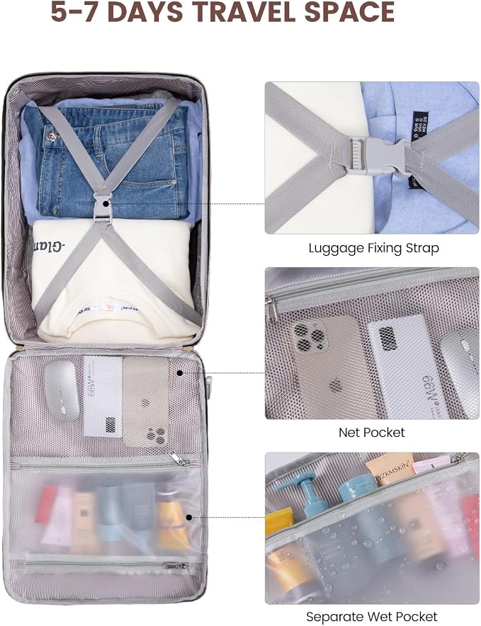 LOVEVOOK 50L Travel Backpack for Women & Men, Airline Approved Carry On Luggage - Image 7