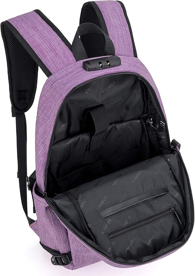 Tzowla Travel Laptop Backpack Water Resistant Anti-Theft Bag - Image 3