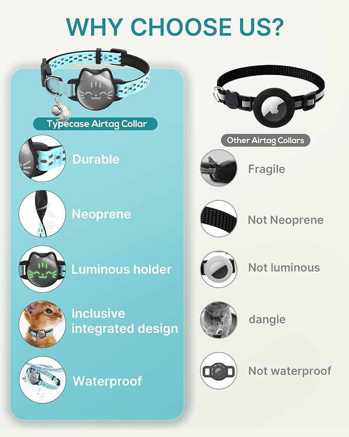 Waterproof Airtag 2nd & 1st Cat Collar, Breakaway Cat Airtag Collar - Image 3
