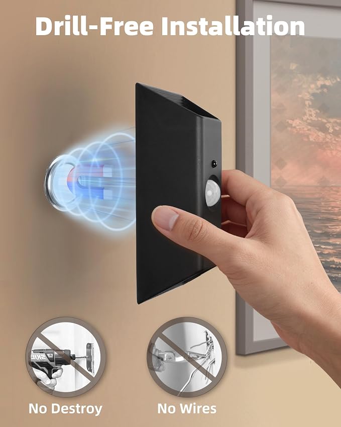 EZVALO Motion Sensor Wall Lights, 4000mAh Rechargeable Battery Operated Wall - Image 8