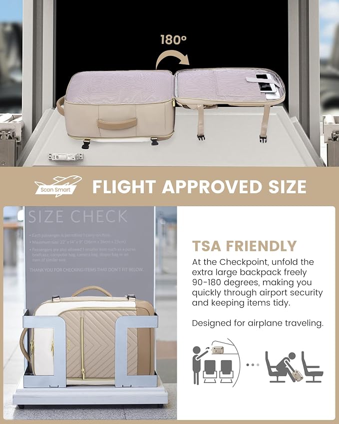 LOVEVOOK Large Travel Backpack for Women, 50L Carry on Backpack Airplane - Image 2