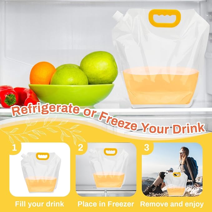 Collapsible Water Container 4-Pack, 1.3Gallon/5L Portable Water Storage Bag - Image 4