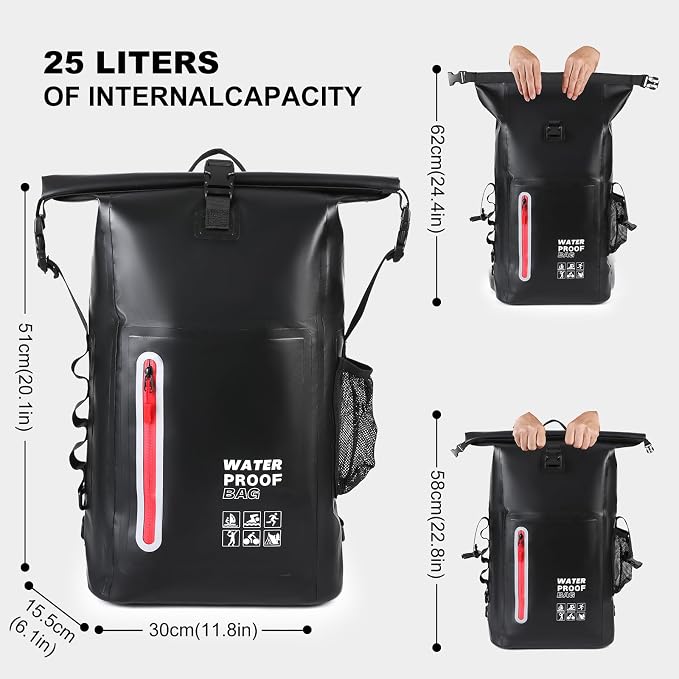 Waterproof Backpack, Waterproof Backpack That Can Float, Suitable - Image 6