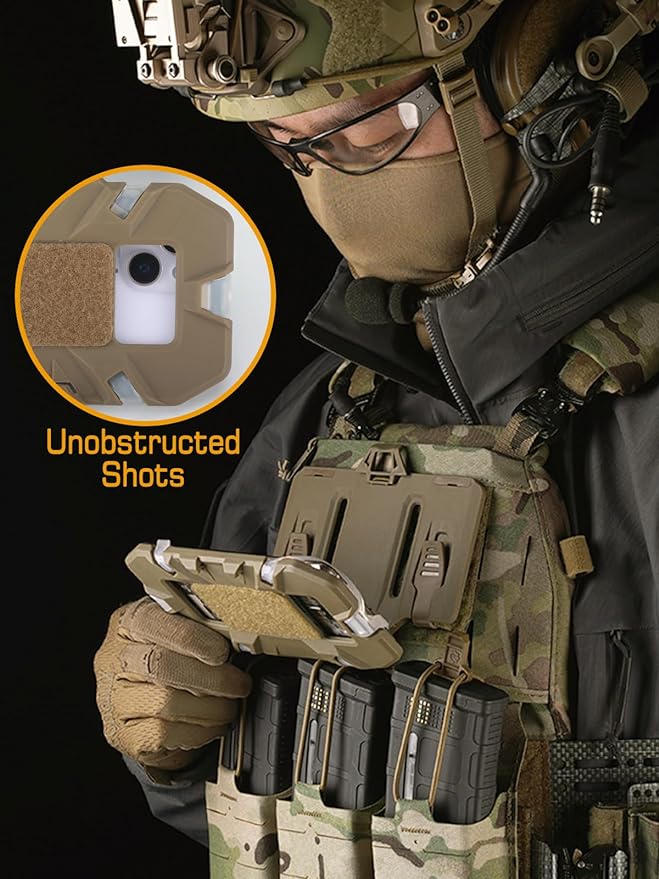 Tactical Gear Plate Carrier Vest Accessories Phone Chest Mount Holder - Image 2