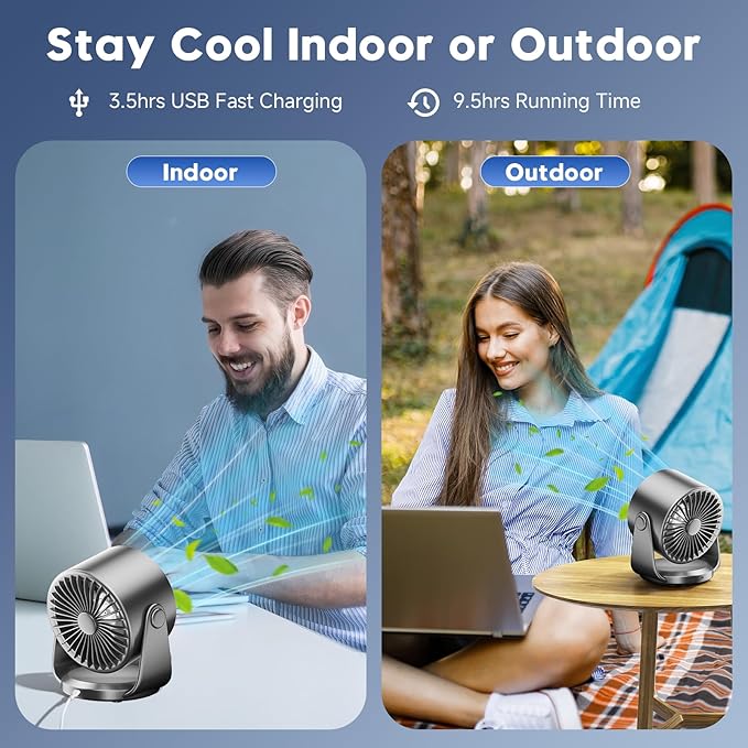 YOSHENMO Desk Fan, Turbo Table Fan - Image 3