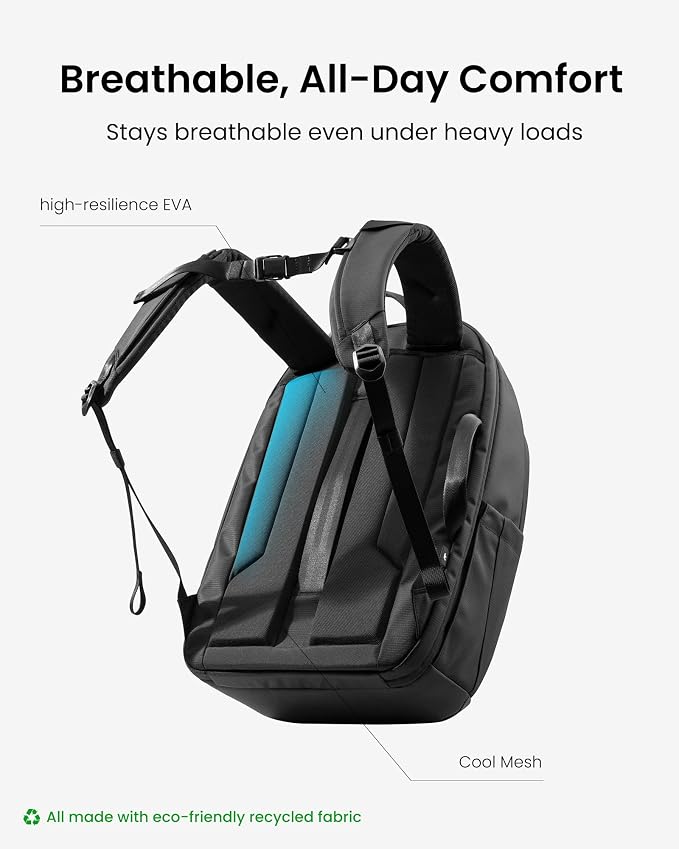 tomtoc Laptop Backpack 26L, Large Business Work Bag Fits 15.6-16 Inch Laptop - Image 5