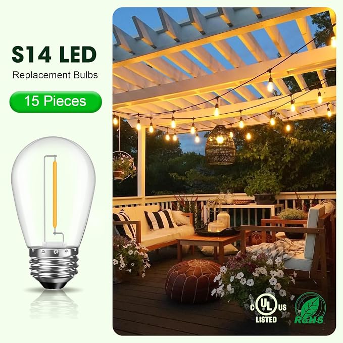 GvvooHome LED S14 Replacement Light Bulbs - Image 6