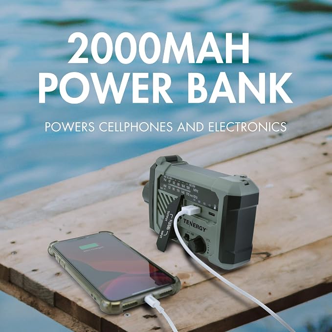 Tenergy Multifunctional Hand Crank Weather Radio - Image 6