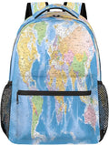 Backpacks Globe World Map School Bag Student Bookbag Adjustable Shoulder Bags by UOYO