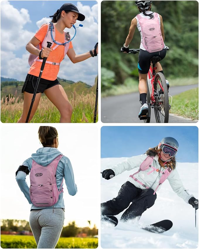 Hydration Backpack with 2L Water Bladder, Hiking Water Backpack - Image 8