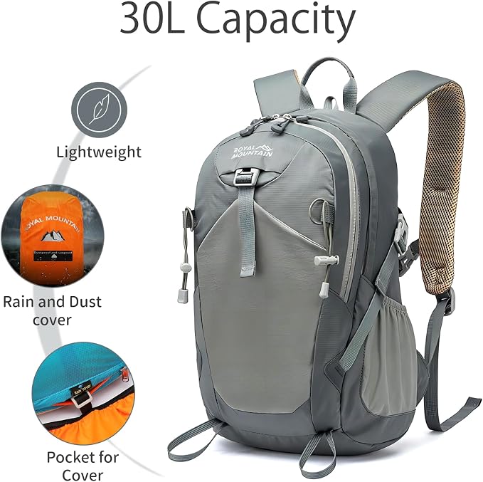 Hiking Backpack 30L Foldable Travel Daypack - Image 3