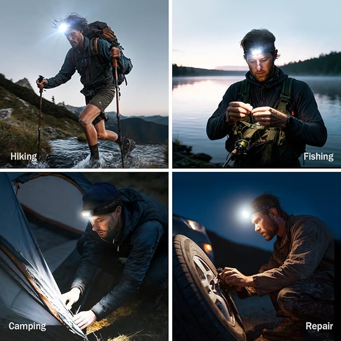 Sekrro F8 Headlamp Rechargeable, 800 Lumen Super Bright LED Head Lamp, IP67 - Image 10