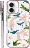 Case for iPhone 16, Sealife Whale Ocean Wildlife Clear Phone Case Design，for by Toulas