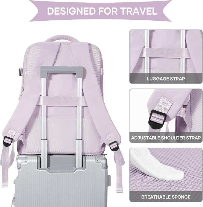 coowoz Large Travel Backpack For Women Men, Carry On Backpack, Hiking Backpack - Image 7