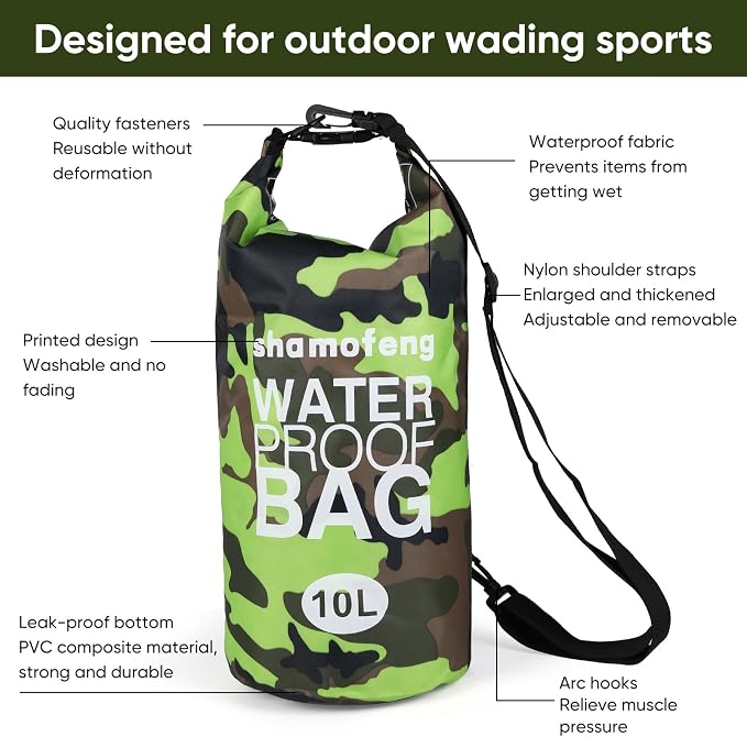 Waterproof Dry Bag 5L/10L/15L/20L/30L Roll Top Dry Storage Backpack - Image 4