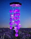 Toodour Solar Wind Chimes for Outside, Shells Light Gifts for Mom Grandma Women by Toodour
