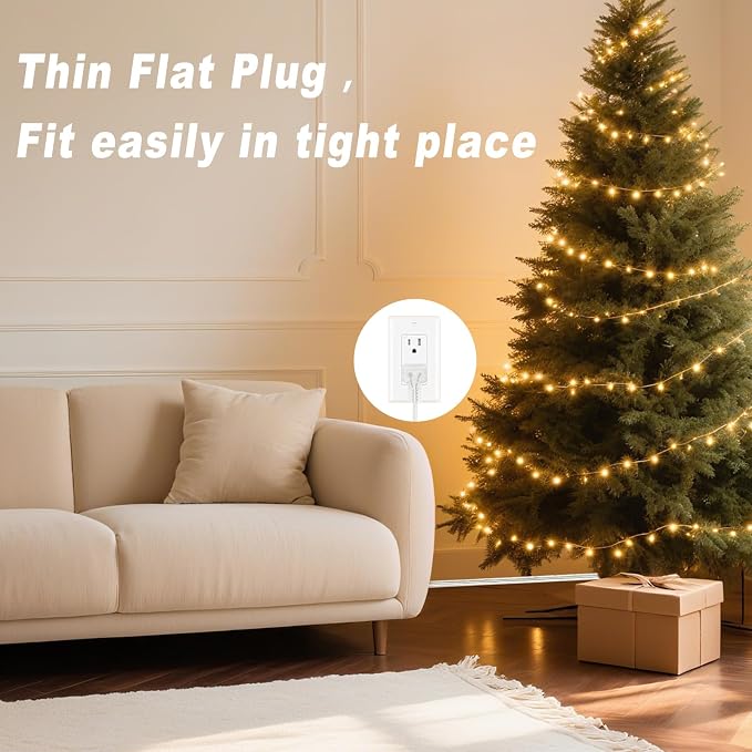 Clear Extension Cord 15 FT, Indoo/Outdoor 2 Prong Extension Cord - Image 2