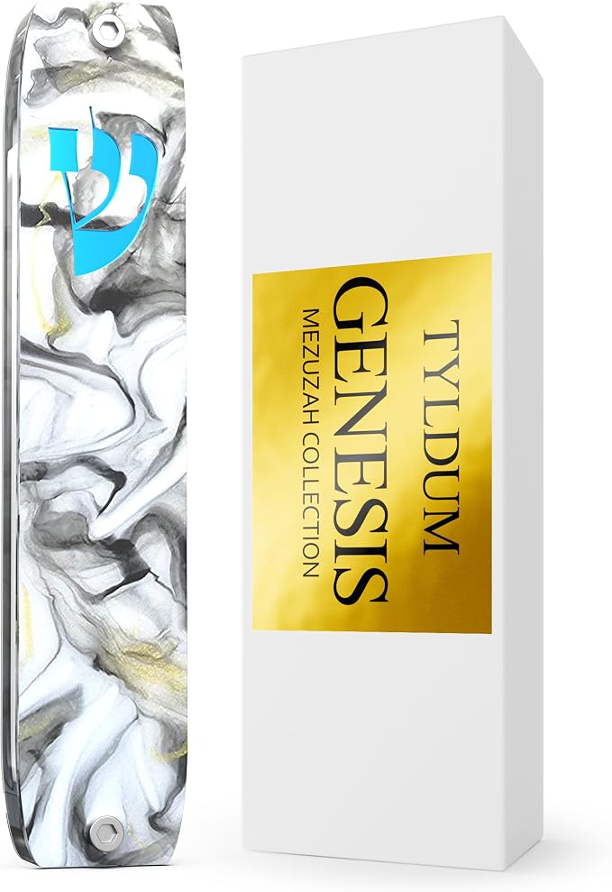 Genesis Mezuzah for Door – Modern Acrylic Mezuzah Case Without Kosher Scroll – by TYLDUM