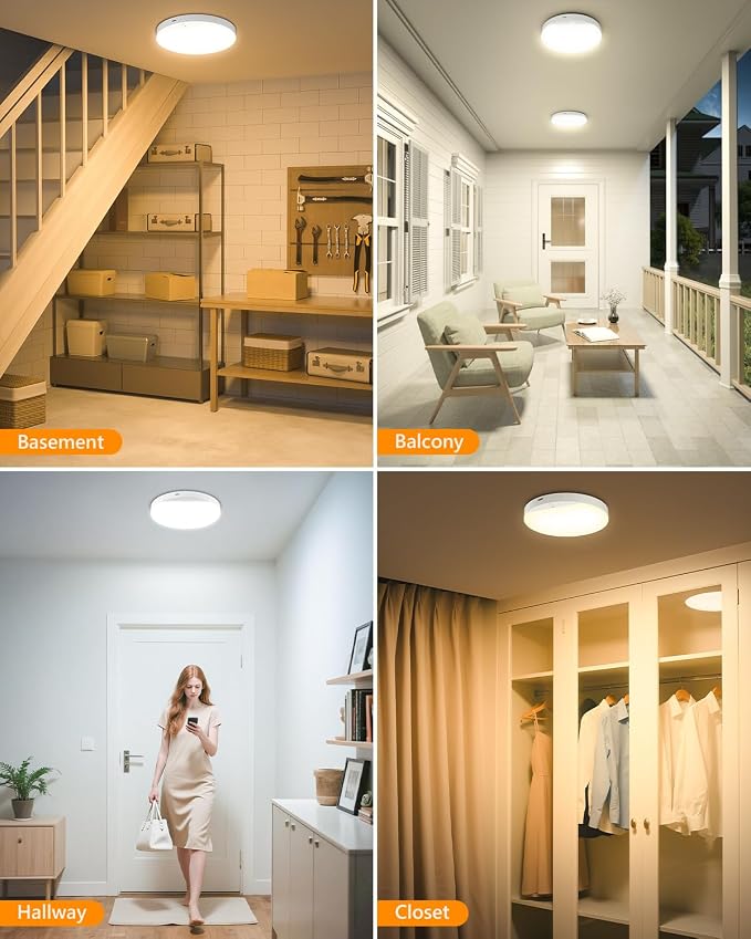 Rechargeable 6W Motion Sensor Ceiling Light Indoor, No Wiring & Magnetic - Image 4