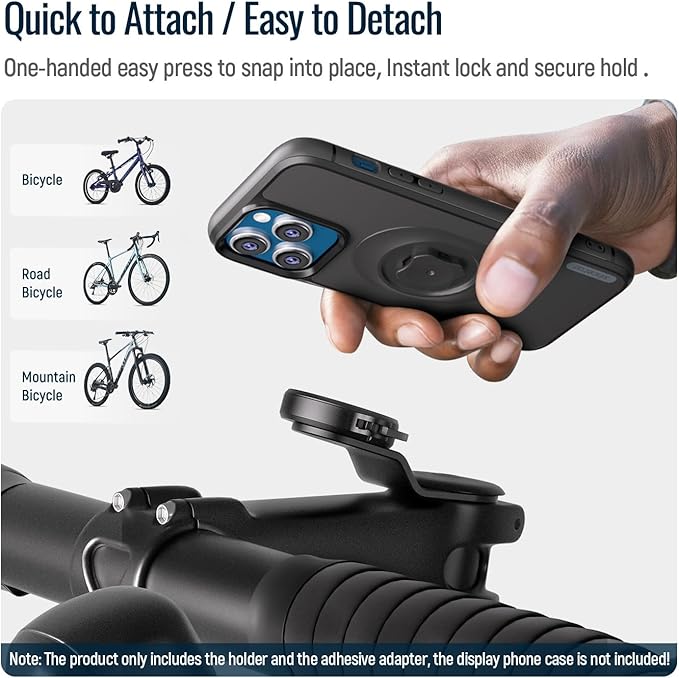 sincetop Bike Phone Mount, Mountain Bicycle Stem Cell Phone Holder, Universal - Image 2