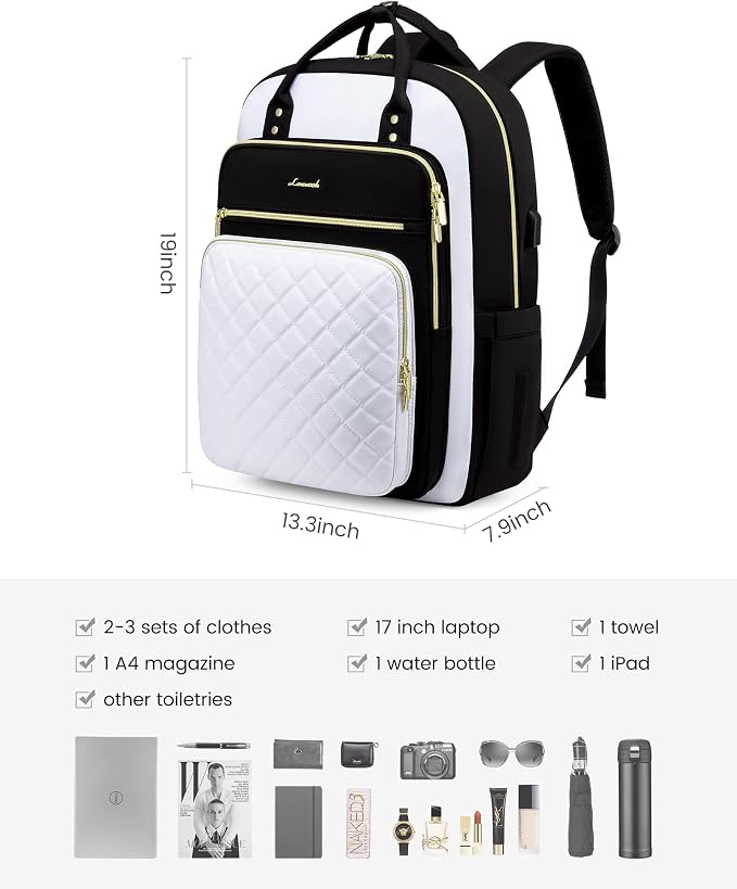 LOVEVOOK Laptop Backpack for Women, Fashion Backpack Purse for Travel - Image 2
