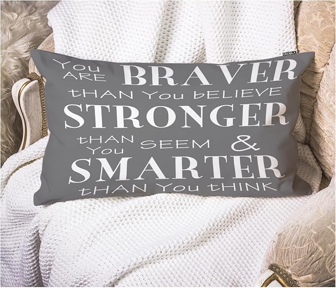 EKOBLA Decorative Pillow Cushion Covers Inspirational Life Quotes You are by EKOBLA