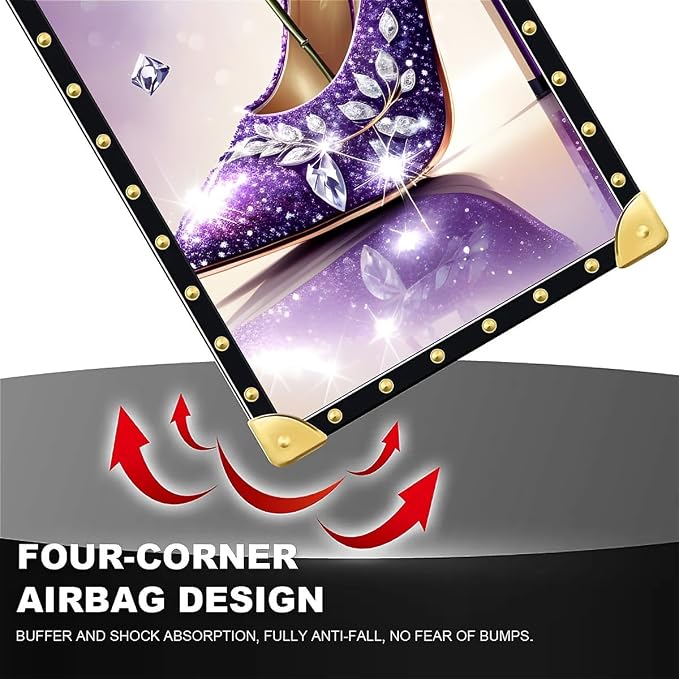 Compatible with iPhone 16 Pro Max Case, High Heeled Purple Diamond Rose Luxury - Image 7