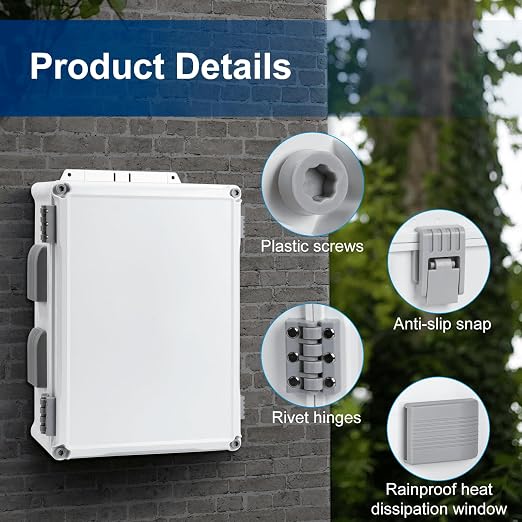 Namunanee Outdoor Electrical Junction Box, ABS Water Resistant Enclosure - Image 5