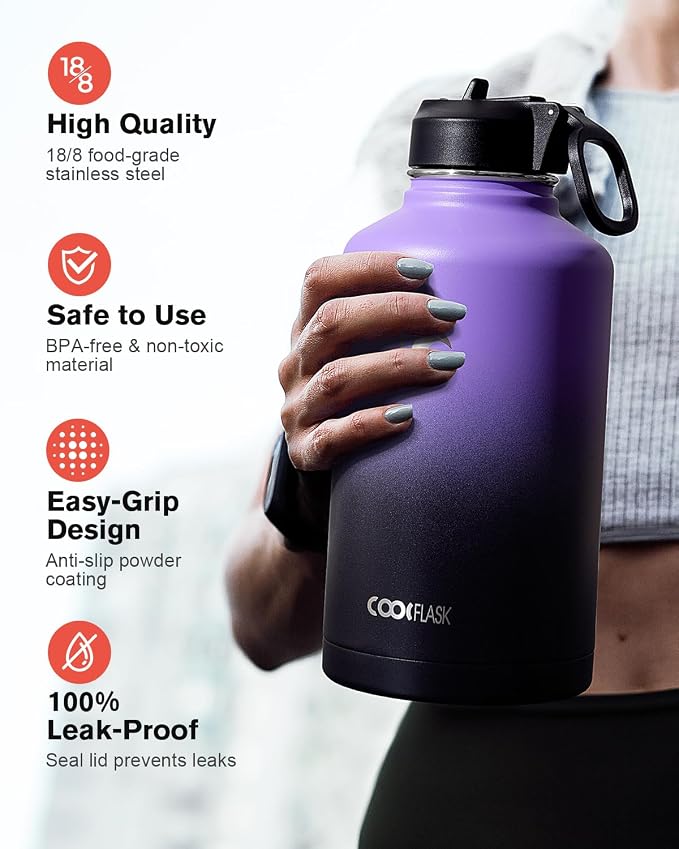 Coolflask Half Gallon Water Bottle Insulated - Image 3