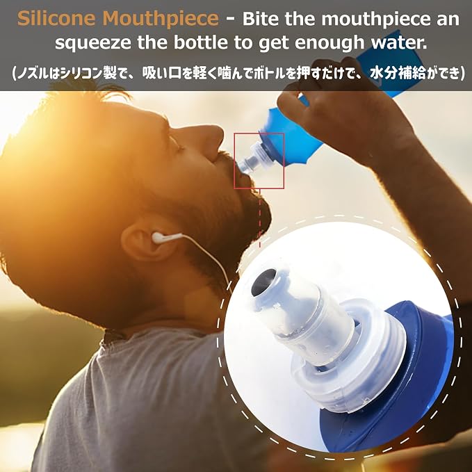Azarxis TPU Soft Flask Collapsible Water Bottles BPA-Free 250ml 350ml 500ml - Image 4