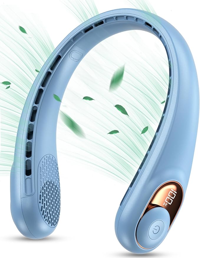 KIDEE Neck Fan, Portable Fan, Neck Fans Rechargeable, Upgraded LED Display - Image 7