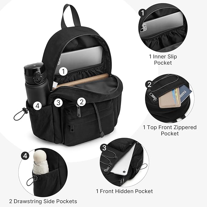 G4Free 10L Small Backpack for Women Men Lightweight Mini Travel Backpacks - Image 3