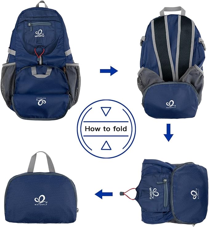 WATERFLY Small Lightweight Packable Backpack: 20l Ultra Light Foldable Travel - Image 6