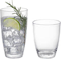 KLIFA- ETON- 15.2 & 20.8 ounce, Acrylic Tumbler & Highball Drinking Glasses Set by KLIFAHome