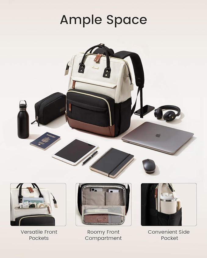 LOVEVOOK Laptop Backpack for Women, 15.6 Inch Work Business Backpacks Purse - Image 4