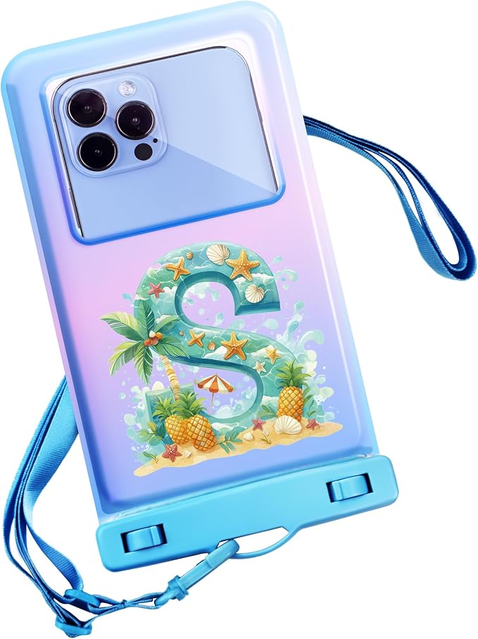Personalized Initial Waterproof Phone Pouch Case by Unknown