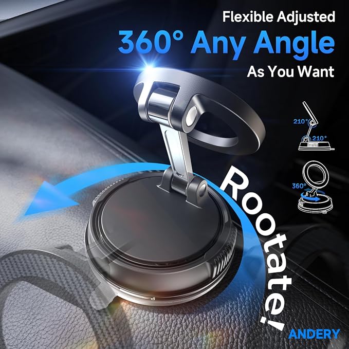 ANDERY Car Phone Holder for Magsafe 360° Adjustable Car Phone Mount, Phone - Image 4