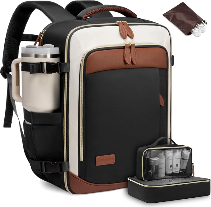 LOVEVOOK 50L Travel Backpack Carry On Airline Approved, Large Backpack by LOVEVOOK