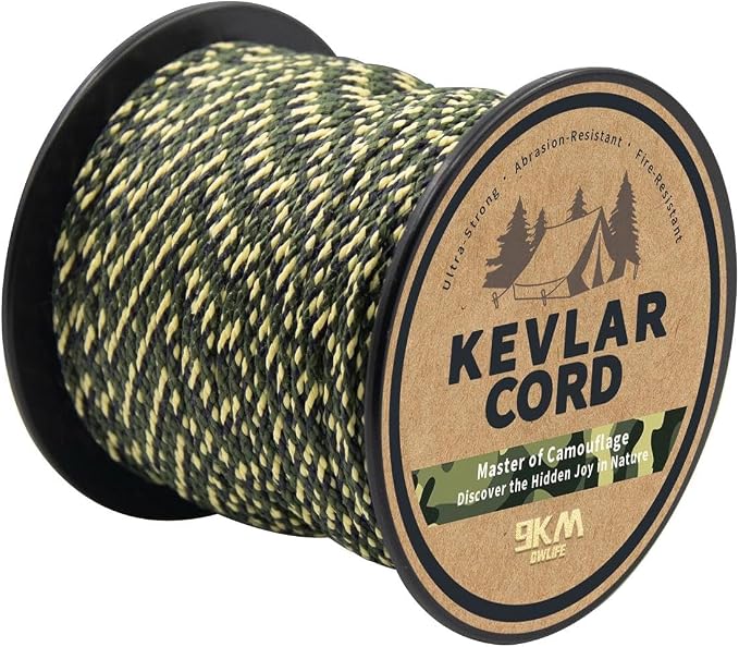 9KM DWLIFE Kevlar Cord – Camo Kevlar Line Ultra-Strong, Lightweight & by 9KMDWLIFE