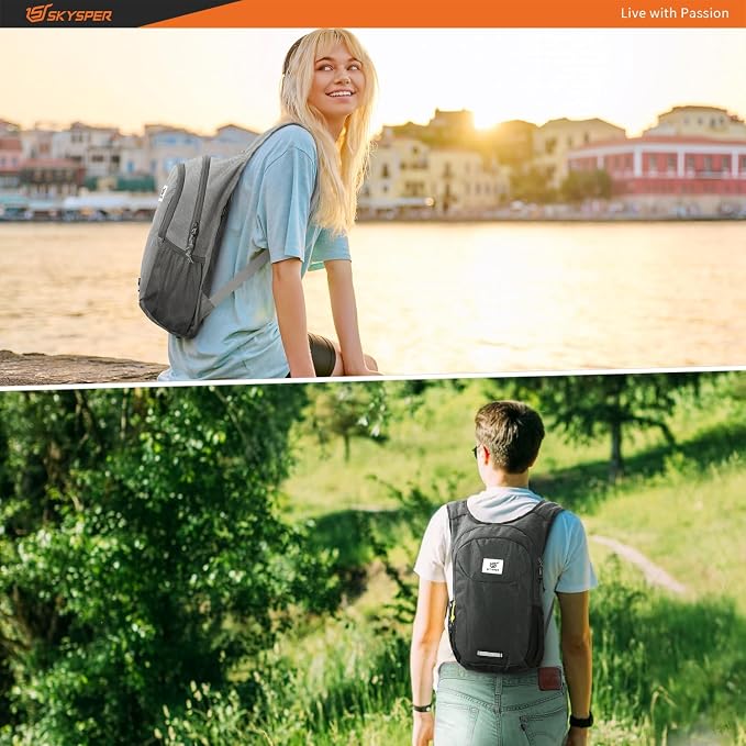SKYSPER Small Hiking Backpack 10L Packable Lightweight Back Pack Foldable - Image 6