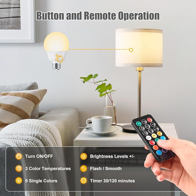 Brightown E26 Rechargeable Light Bulb - Image 5