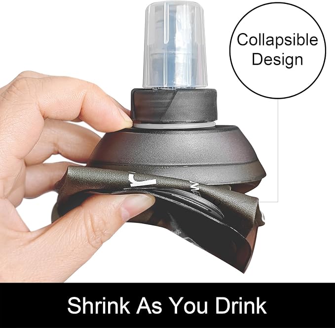 WILDREEDS 500ml Soft Flask, TPU Collapsible Soft Water Bottle - Image 3